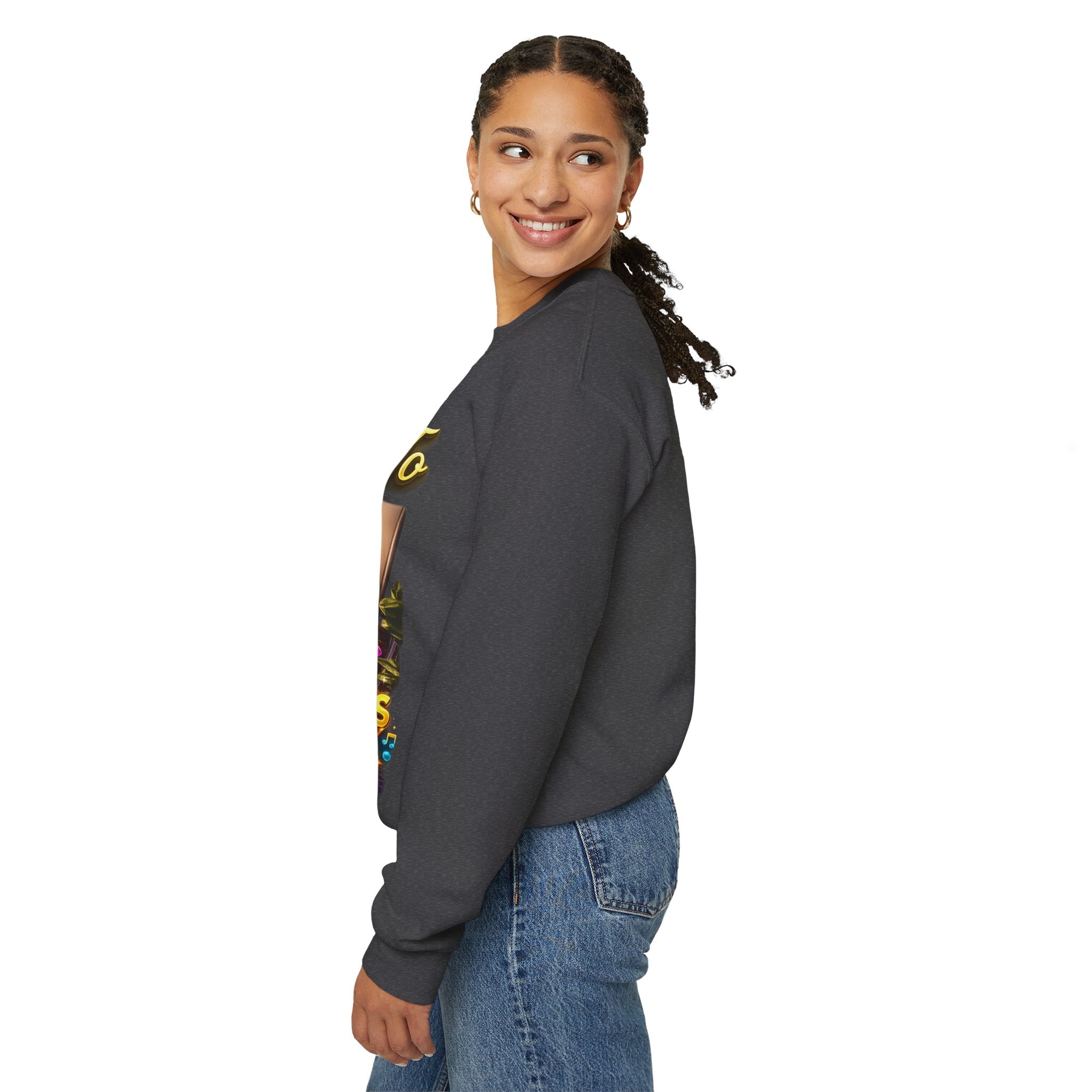 Grateful 80s Crewneck Sweatshirt — “say hello to the grateful 80's” Retro Vibe Printify