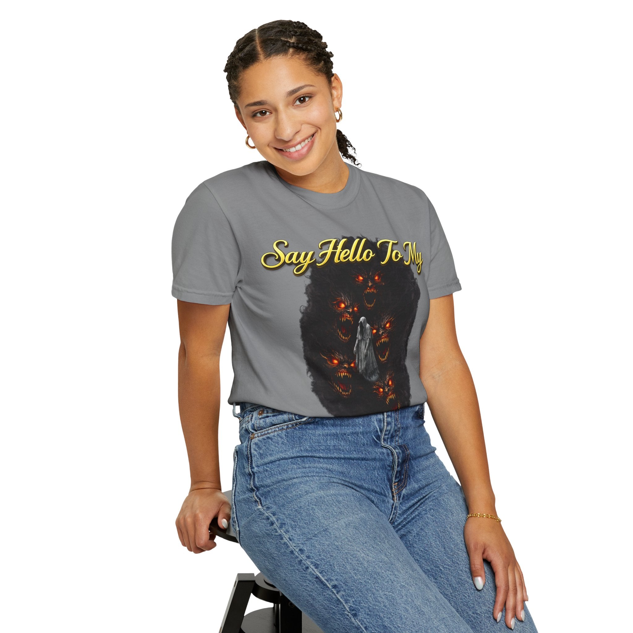 Inner Demons T-Shirt — "Say Hello To My Inner Demons" Graphic Tee Printify