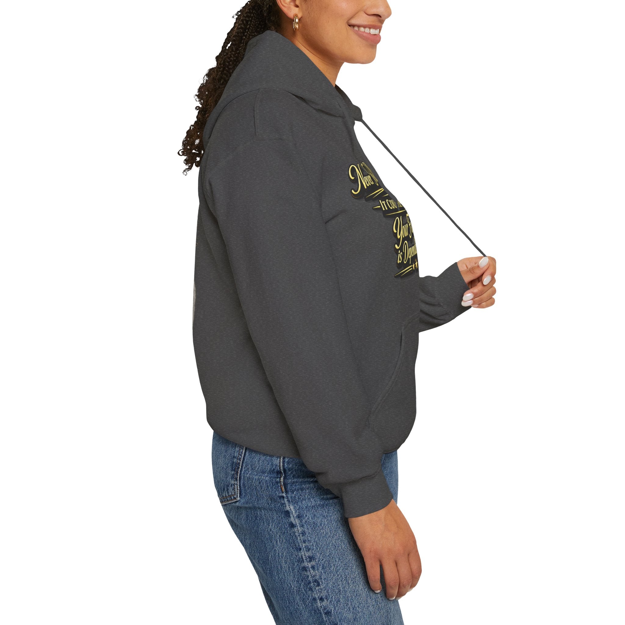 Inspirational Hoodie – “Never Letting Regret Your Past” Motivational City Night Sweatshirt Printify