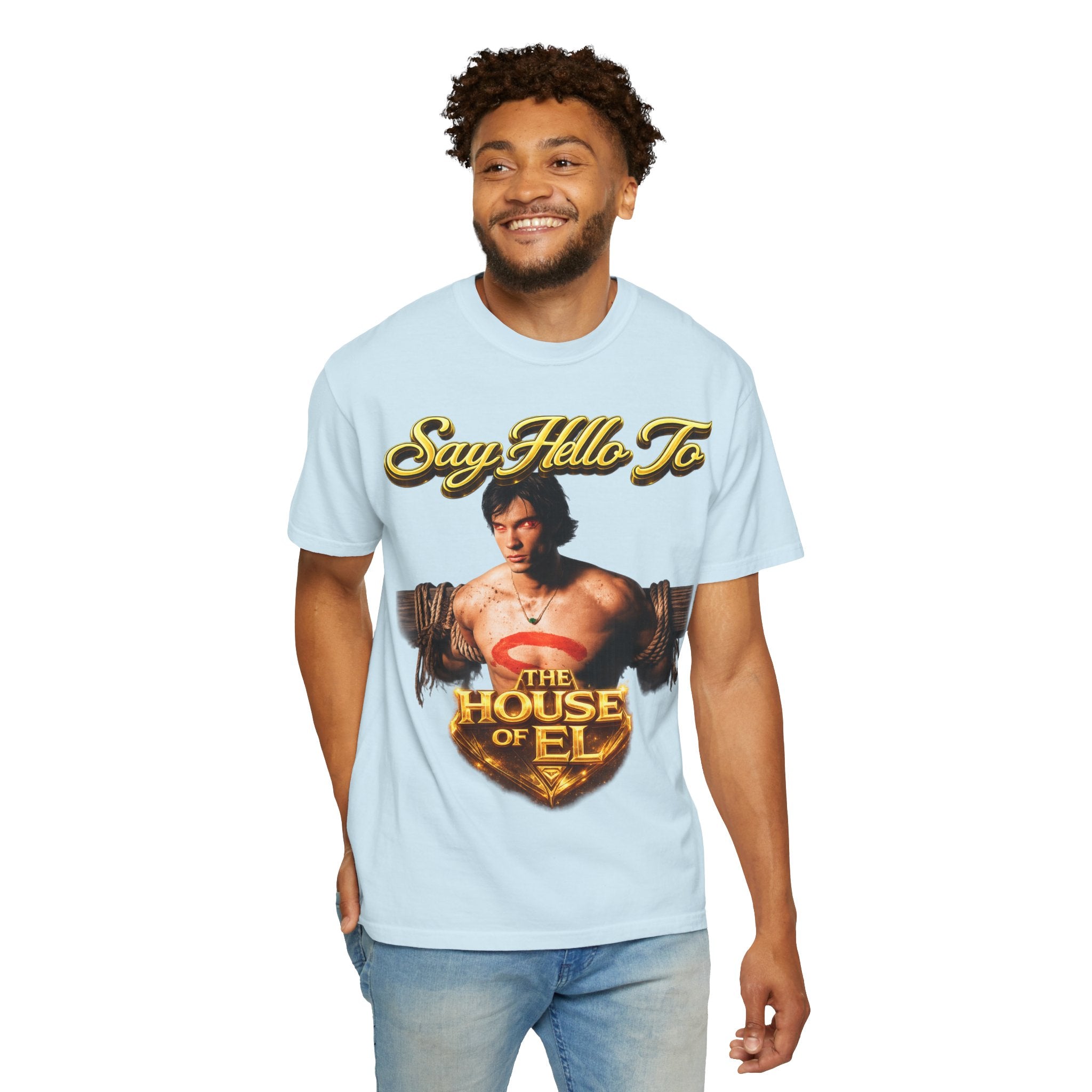 T-Shirt — Say Hello To The House of El Graphic Tee Printify