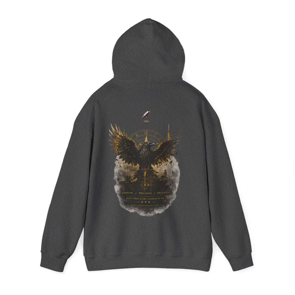 Inspirational Hoodie – “Never Letting Regret Your Past” Motivational City Night Sweatshirt Printify