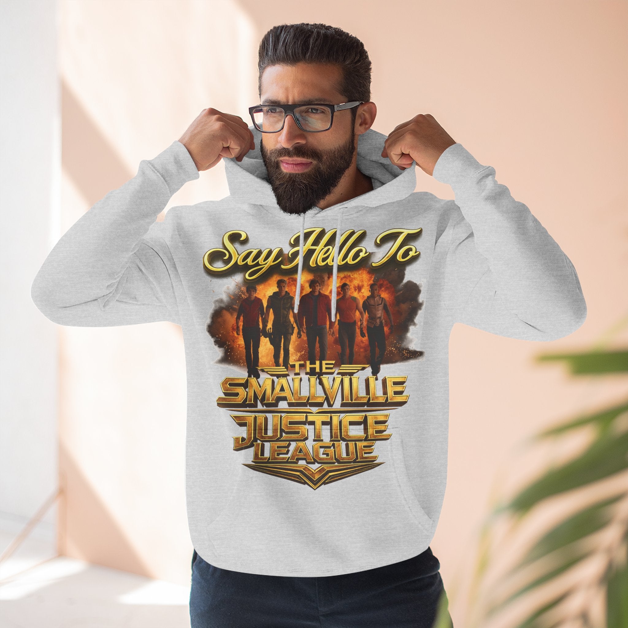 Smallville 'Say Hello To Smallville Justice League' Vintage TV Hoodie Printify