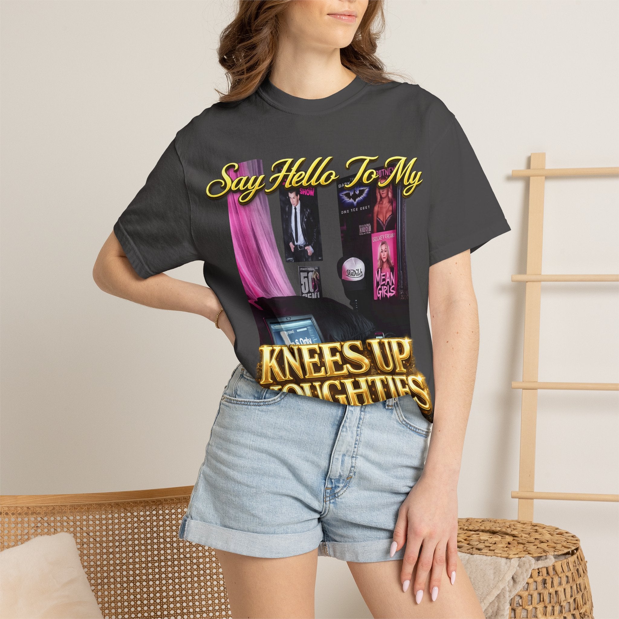 Knees Up Noughties Graphic T-Shirt — Retro MySpace Pop Culture Tee Printify