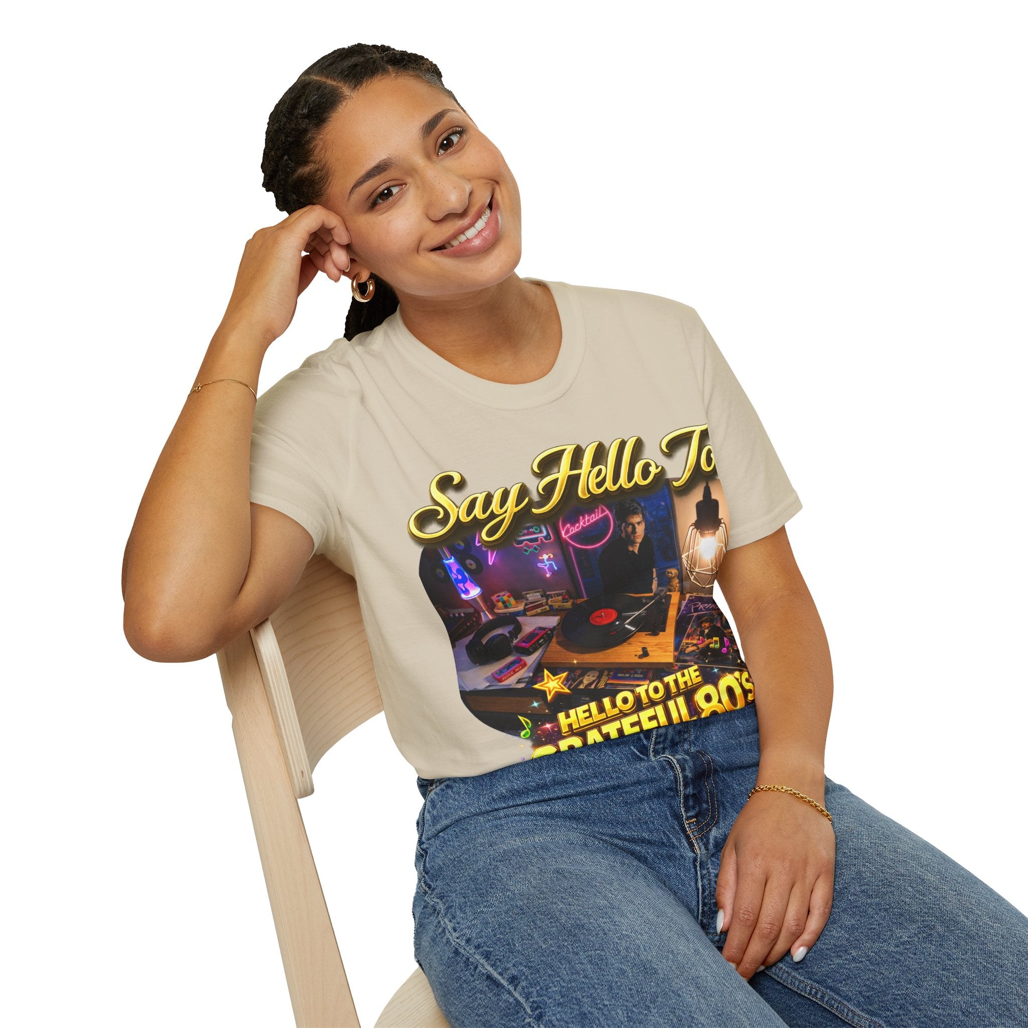 Say Hello To The Grateful 80s T-Shirt — Retro 80s Music Vintage Tee Printify