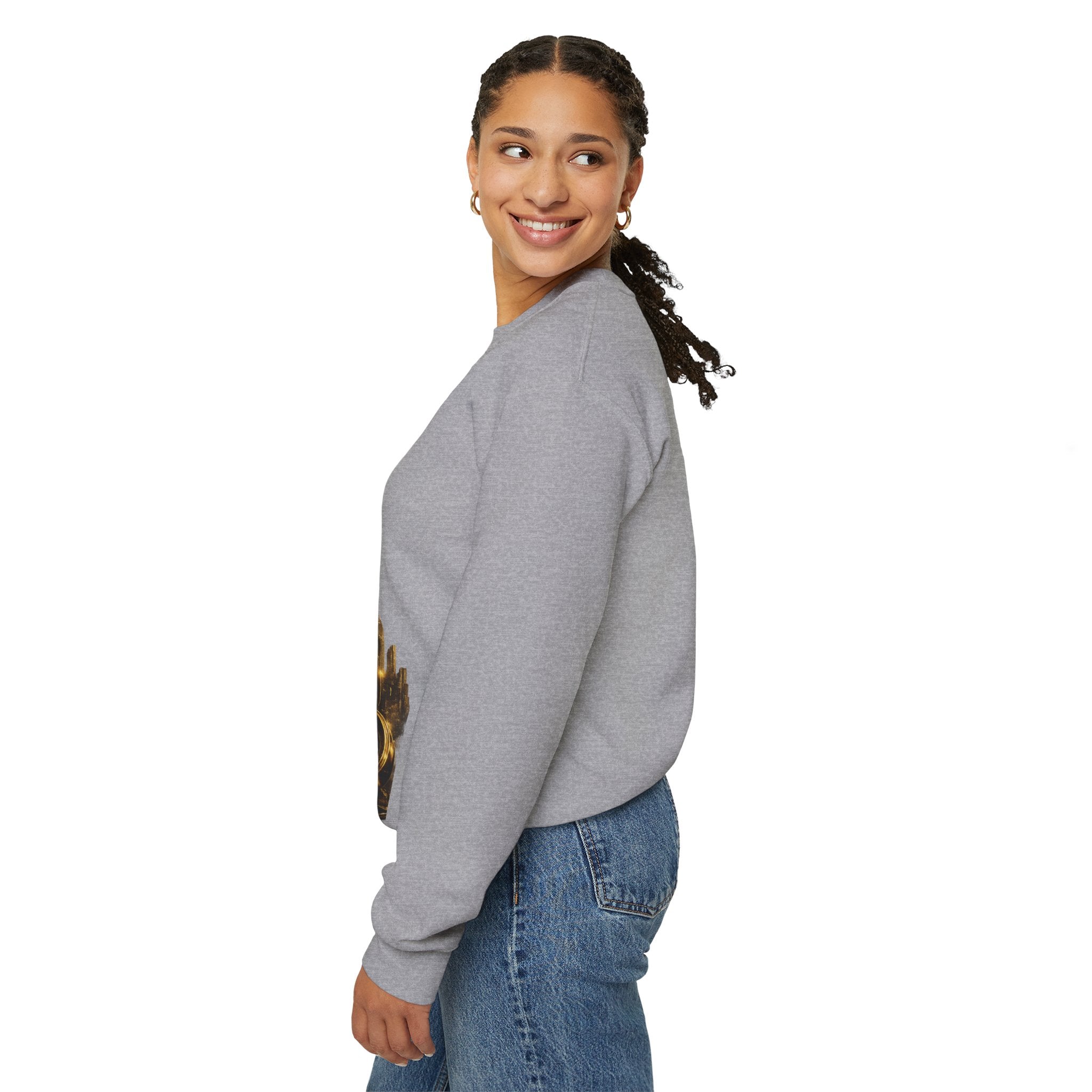 Crewneck Sweatshirt — "Fortune Favors the Prepared Mind" Motivational Design Printify