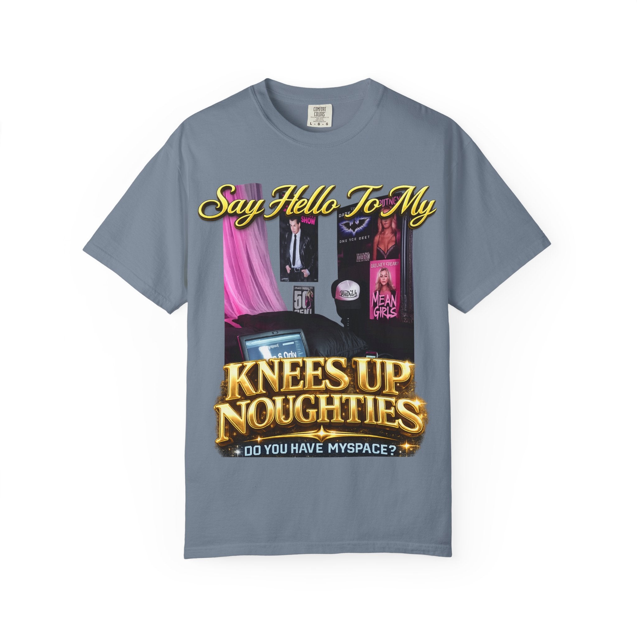 Knees Up Noughties Graphic T-Shirt — Retro MySpace Pop Culture Tee Printify