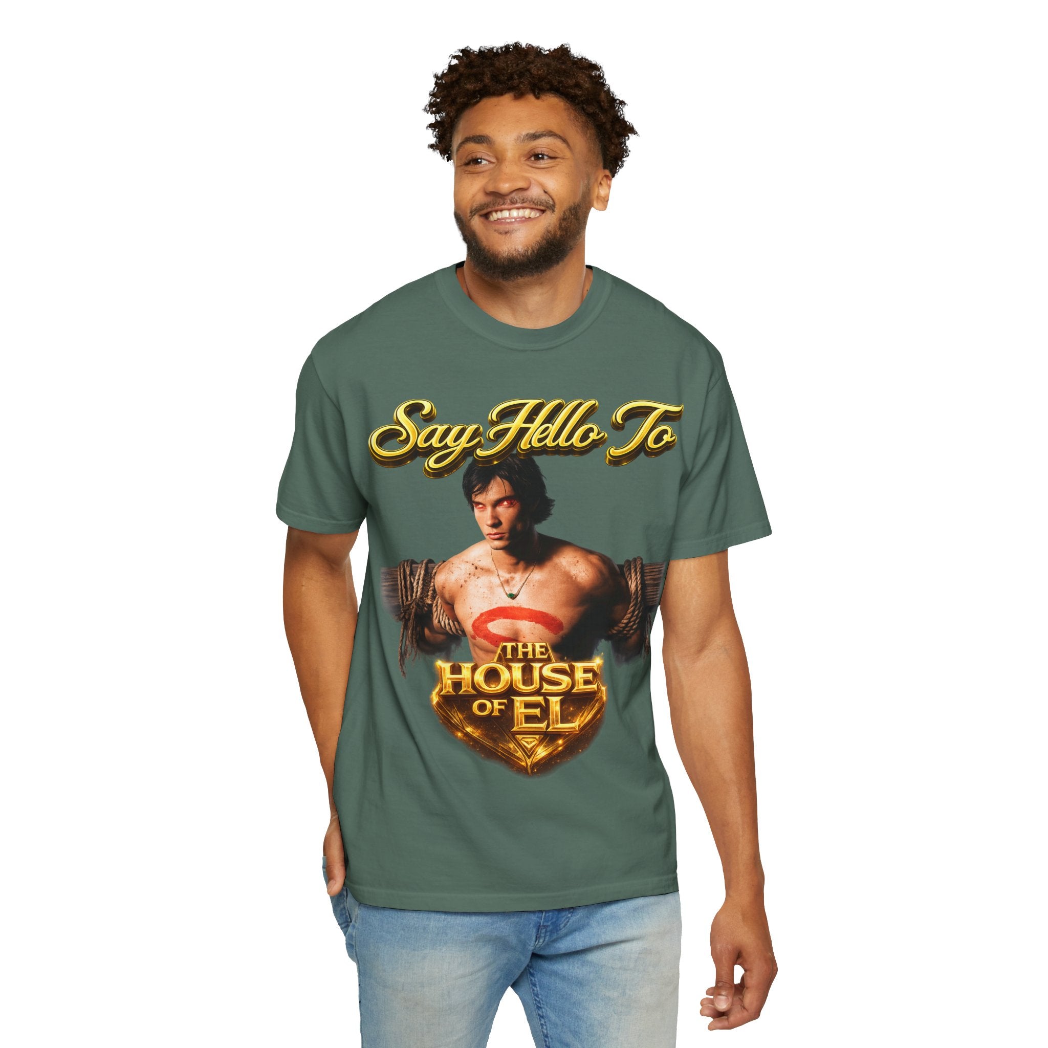 T-Shirt — Say Hello To The House of El Graphic Tee Printify