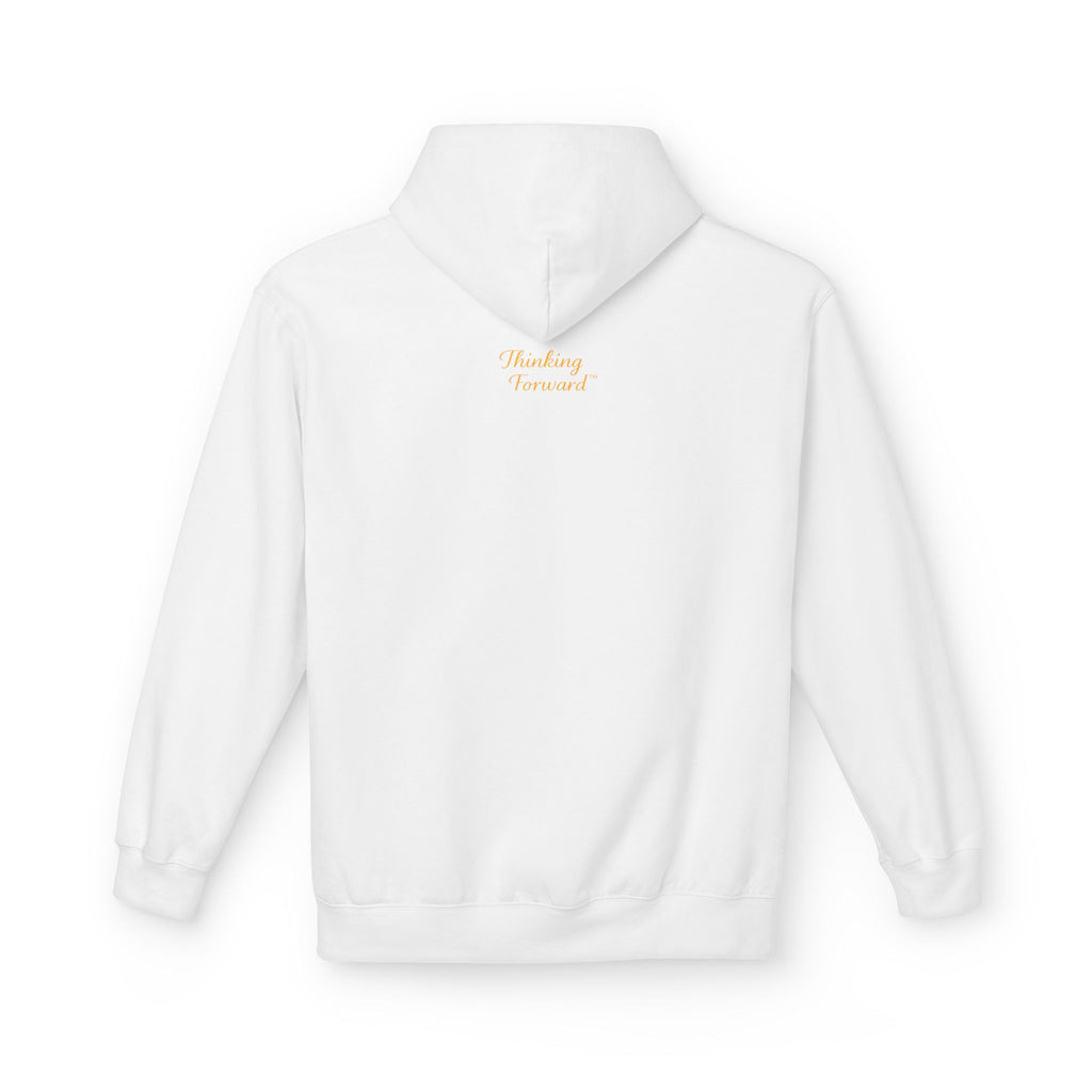 Cozy Minimalist Script Hoodie — Subtle Pastel Text Pullover