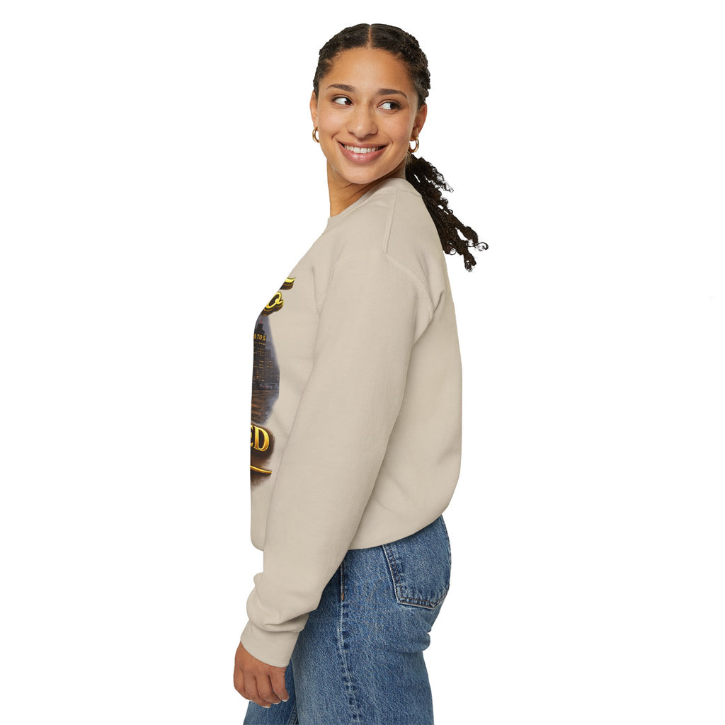 Crewneck Sweatshirt - "Say Hello to That Undesired Fork in the Road" Inspirational Road Trip Design Printify