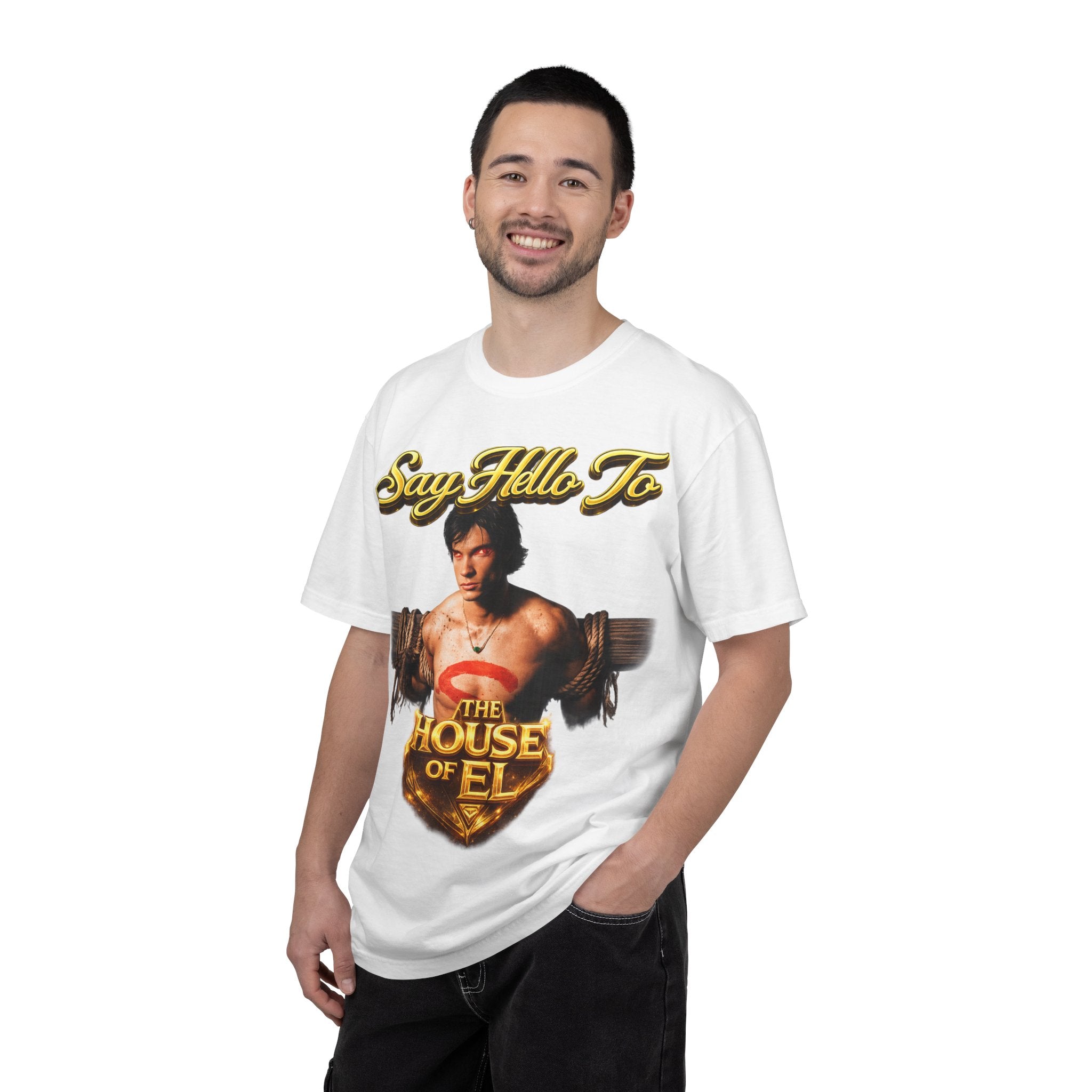 T-Shirt — Say Hello To The House of El Graphic Tee Printify