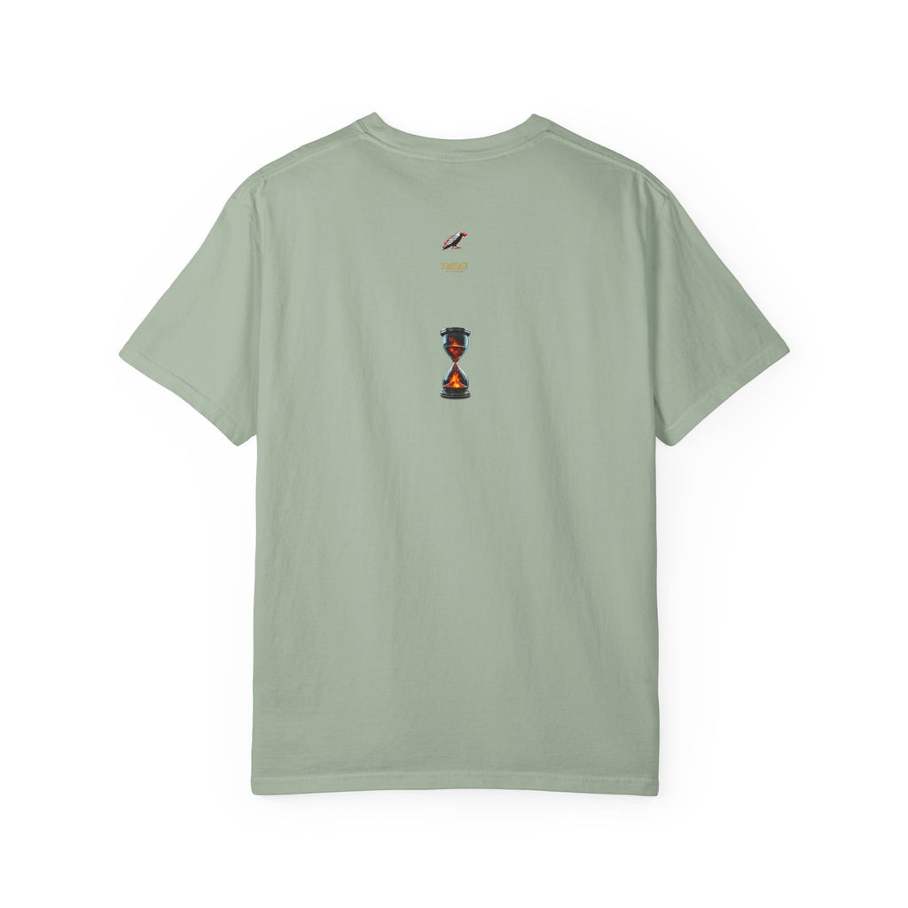 Say Hello To Time Hourglass Graphic T-Shirt — "The Only Conceivable Consistency Is Time" Printify