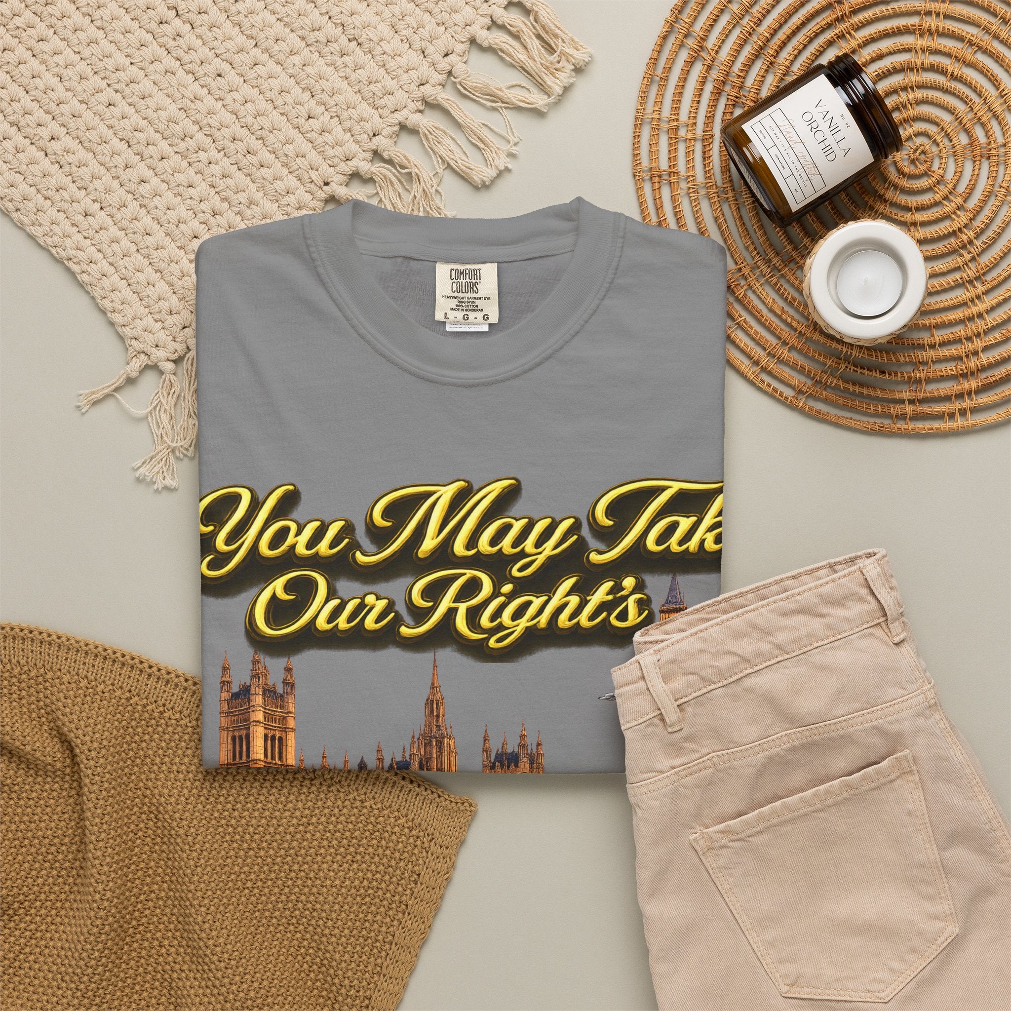 T-Shirt — "You May Take Our Rights But You'll Never Take Our Children" London Parliament Graphic Printify