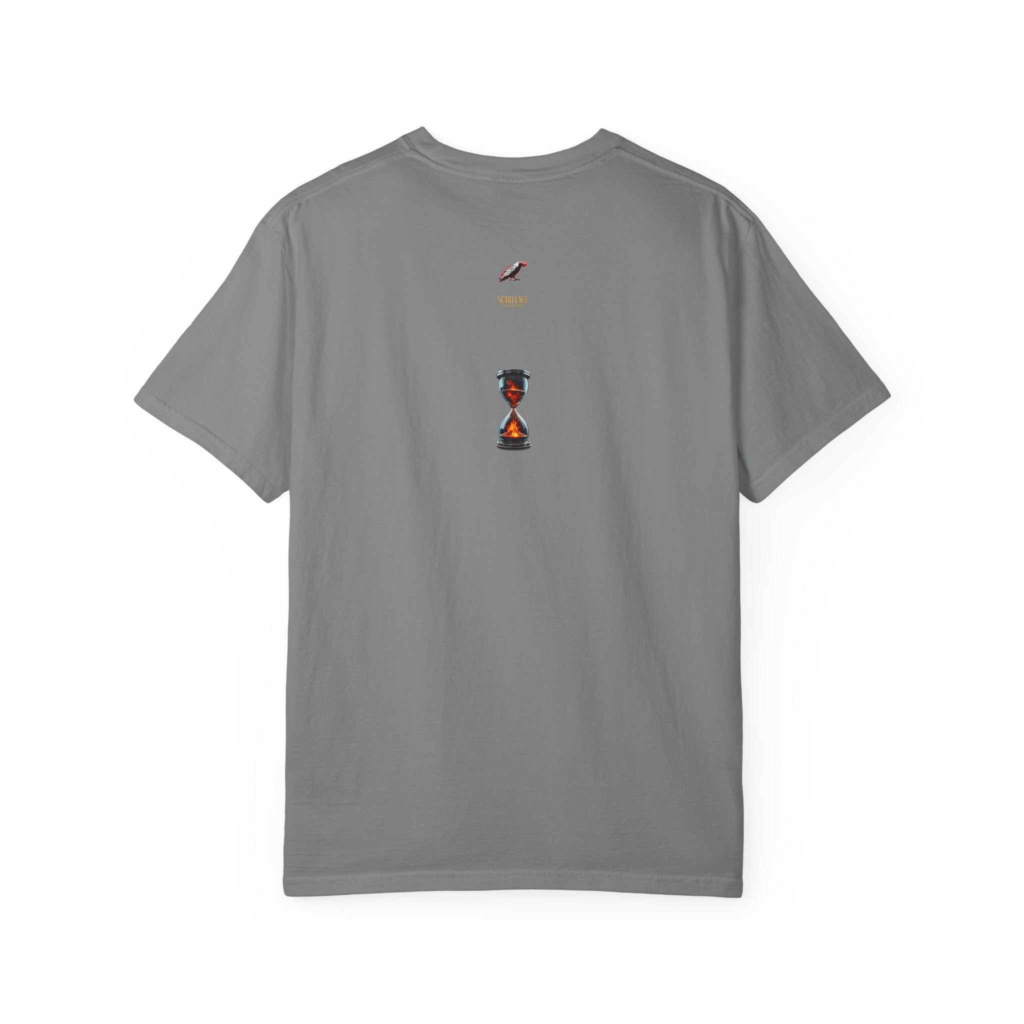 Say Hello To Time Hourglass Graphic T-Shirt — "The Only Conceivable Consistency Is Time" Printify