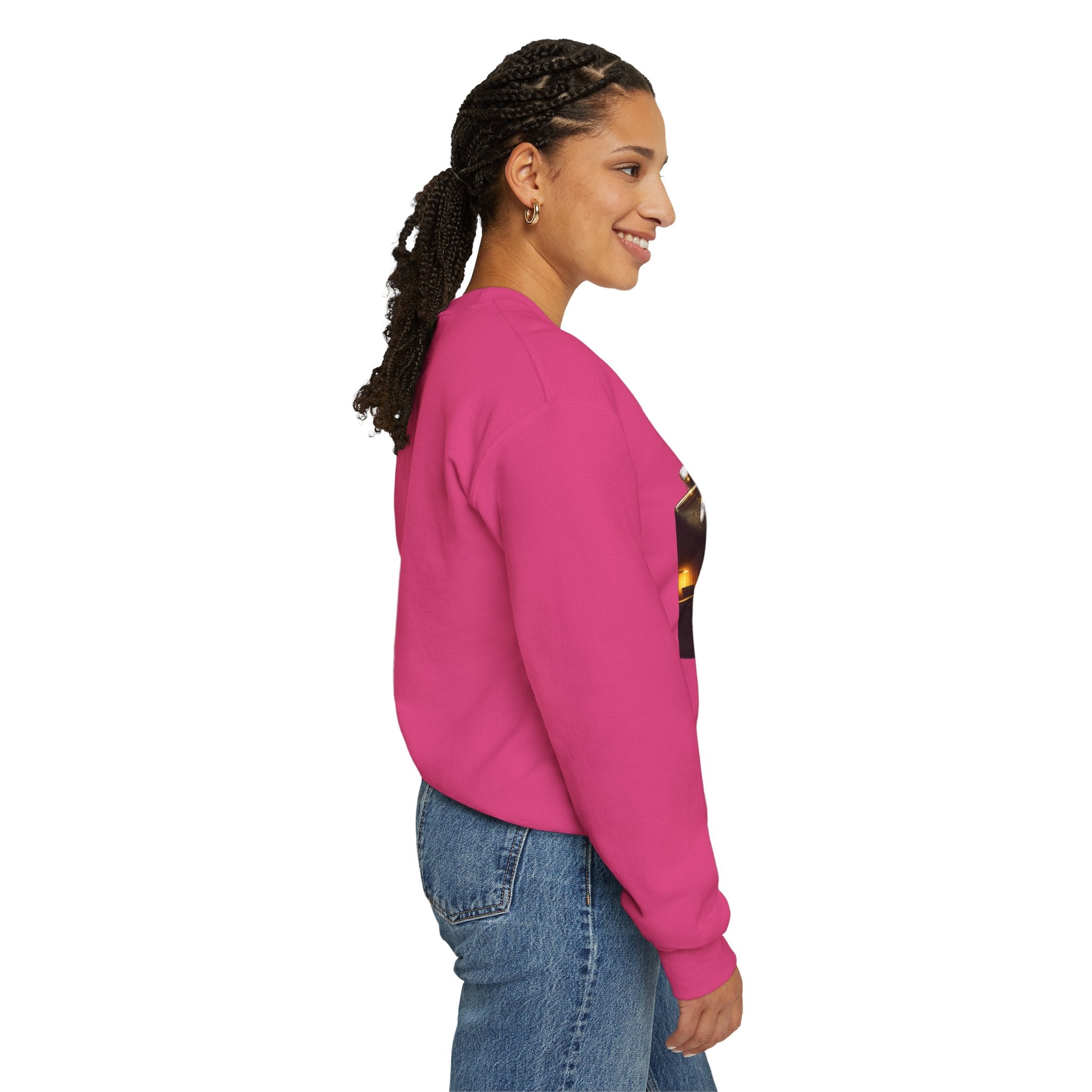 Happiness Pursuit Crewneck Sweatshirt — "Only the Pursuit is Guaranteed" Graphic Printify
