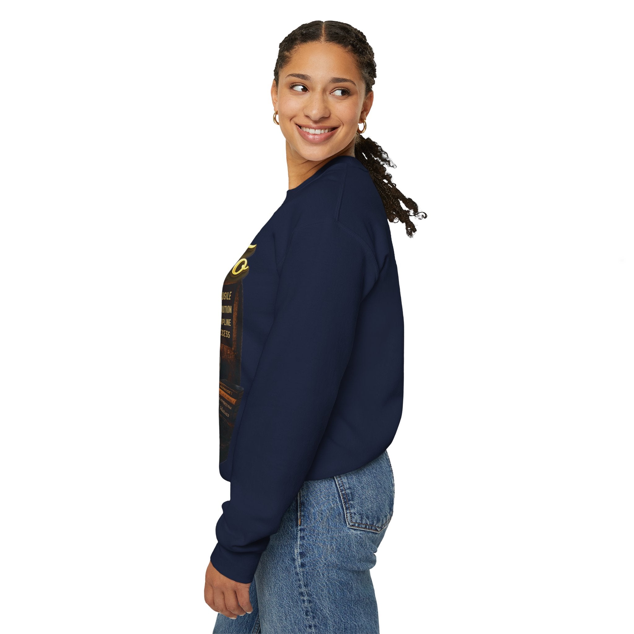 The Grind That Never Sleeps Crewneck Sweatshirt — Motivational Hustle Sweatshirt Printify
