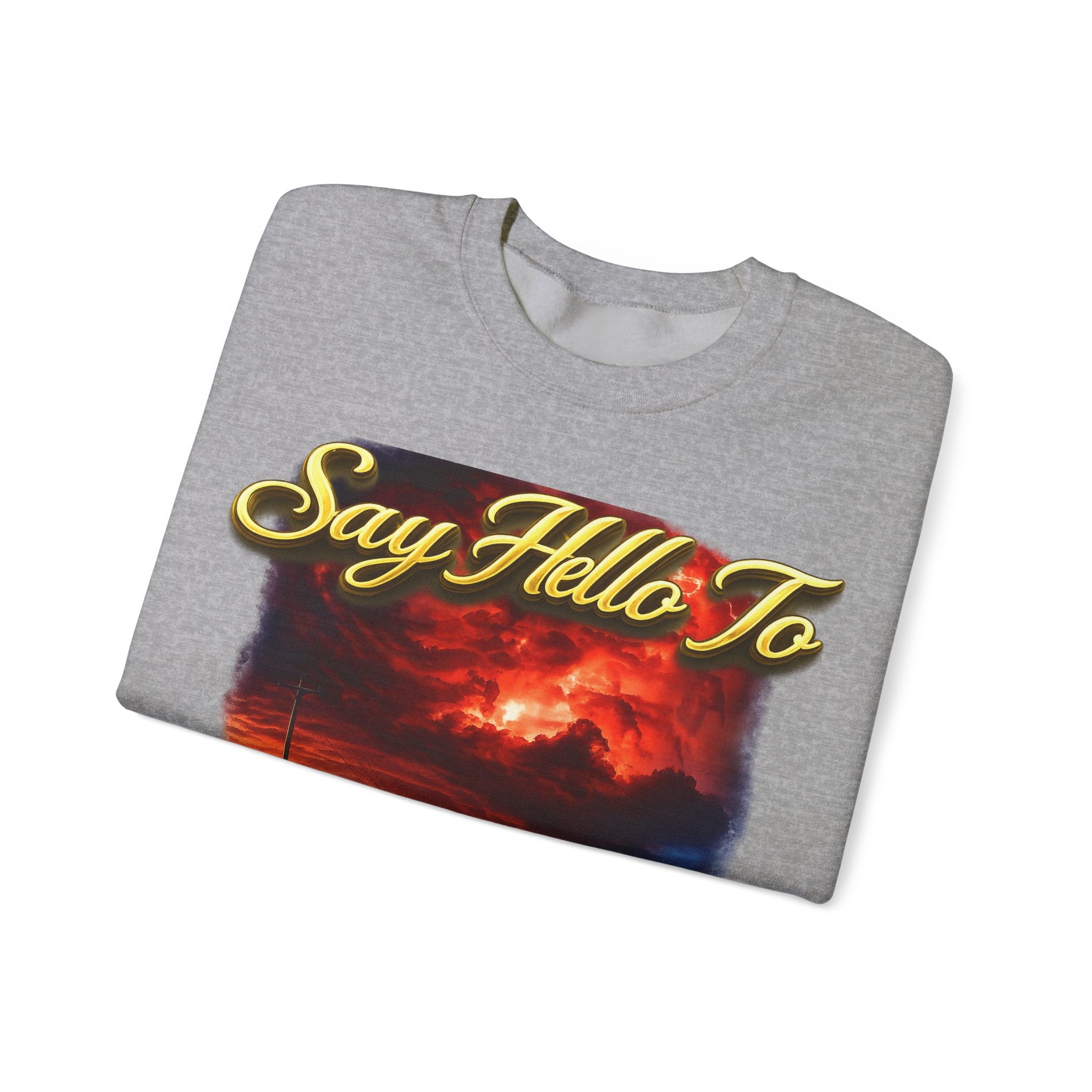 Stranger Things "Say Hello To" Crewneck Sweatshirt Printify
