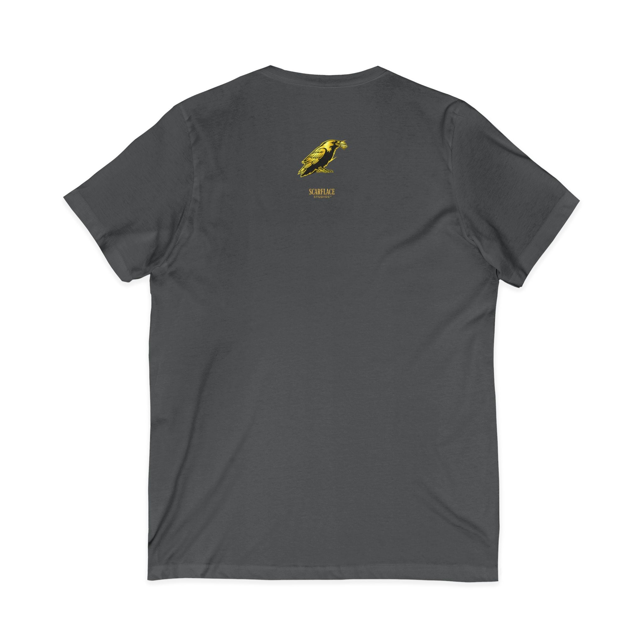 OK Mahn! V-Neck Tee — Vintage Laugh Meme T-Shirt Scarflace Studios Printify