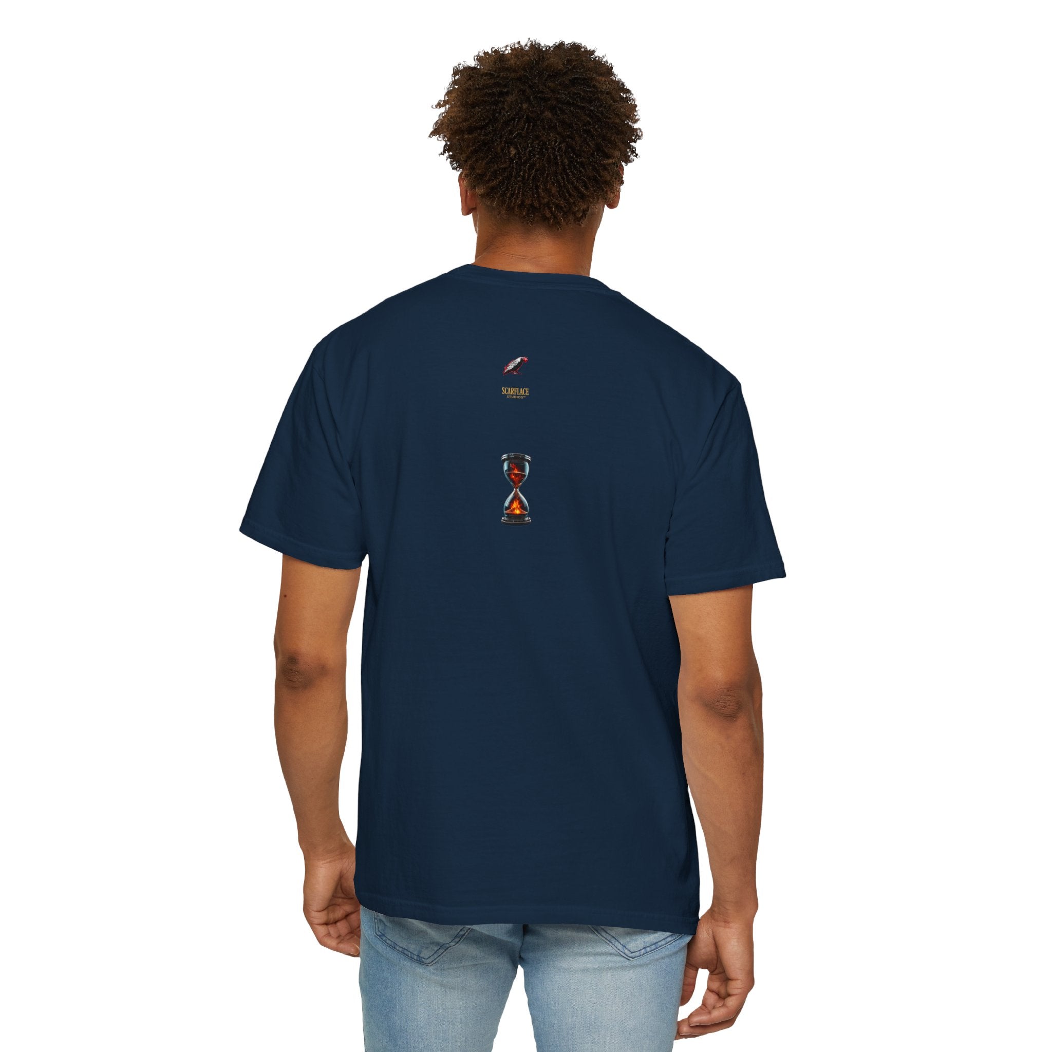 Say Hello To Time Hourglass Graphic T-Shirt — "The Only Conceivable Consistency Is Time" Printify