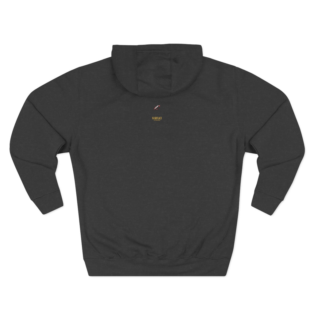 Passive Income Hoodie — "Say Hello to Life With Passive Income" Cozy Three-Panel Fleece Pullover Printify