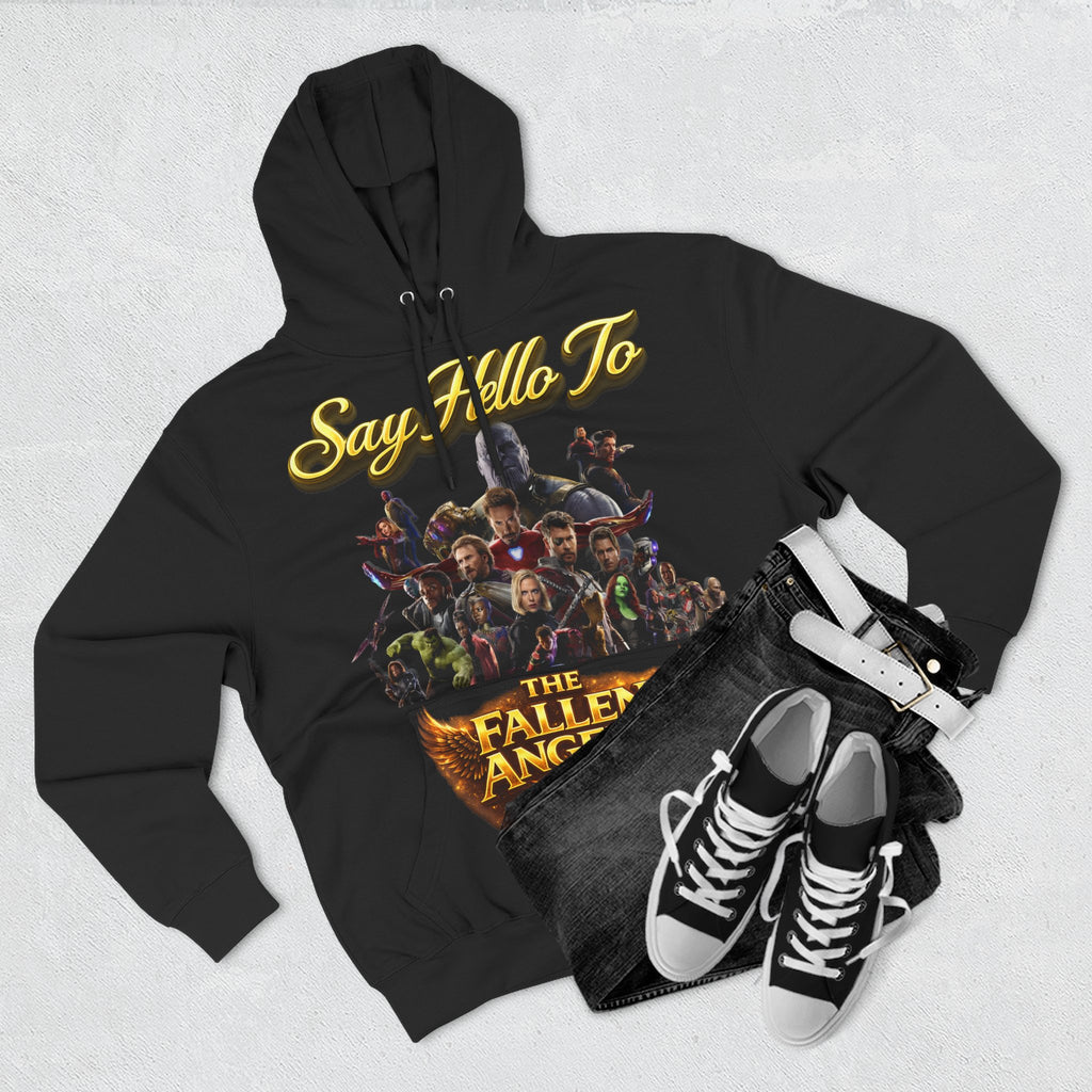 Say Hello To The Fallen Angels Hoodie — Three-Panel Fleece Printify