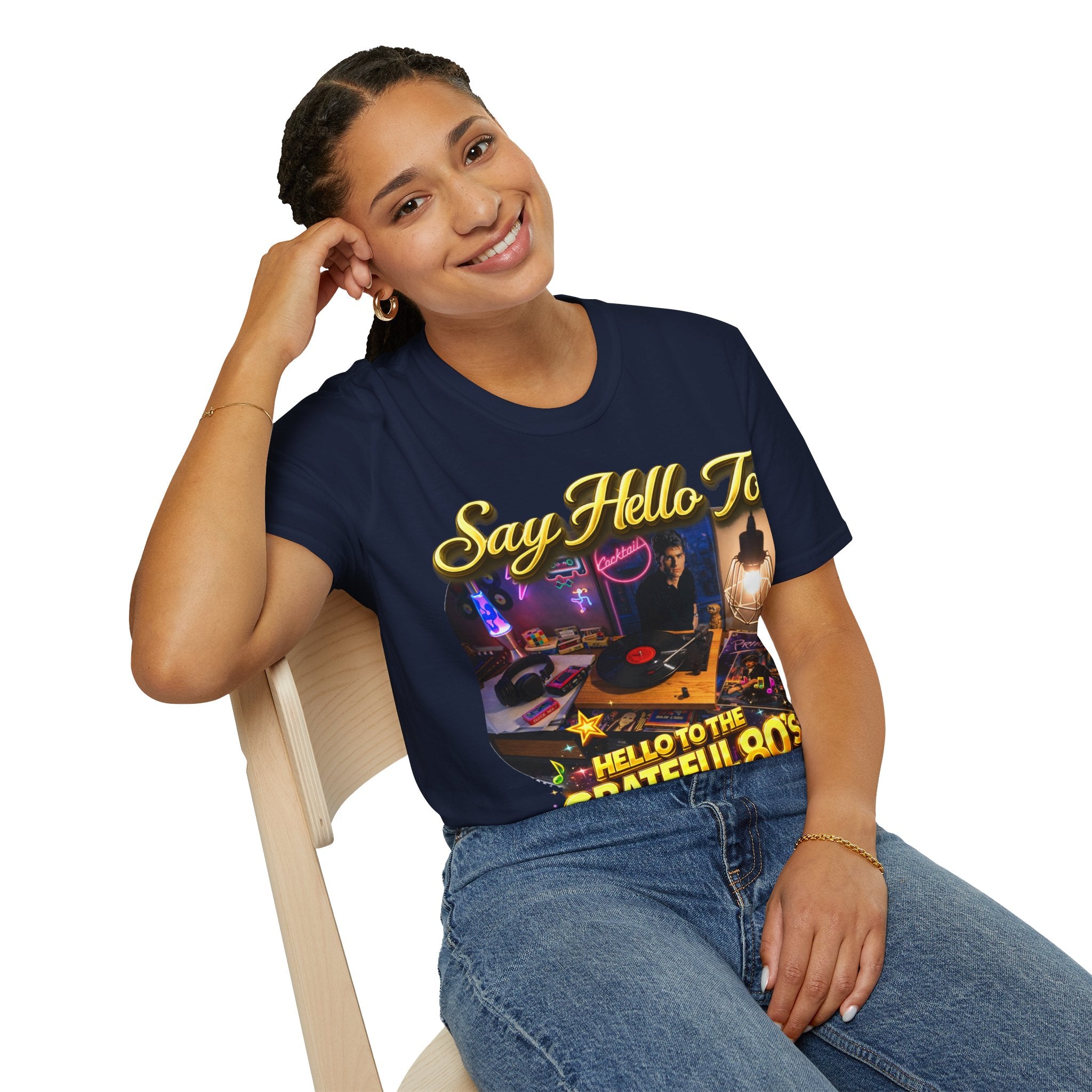 Say Hello To The Grateful 80s T-Shirt — Retro 80s Music Vintage Tee Printify