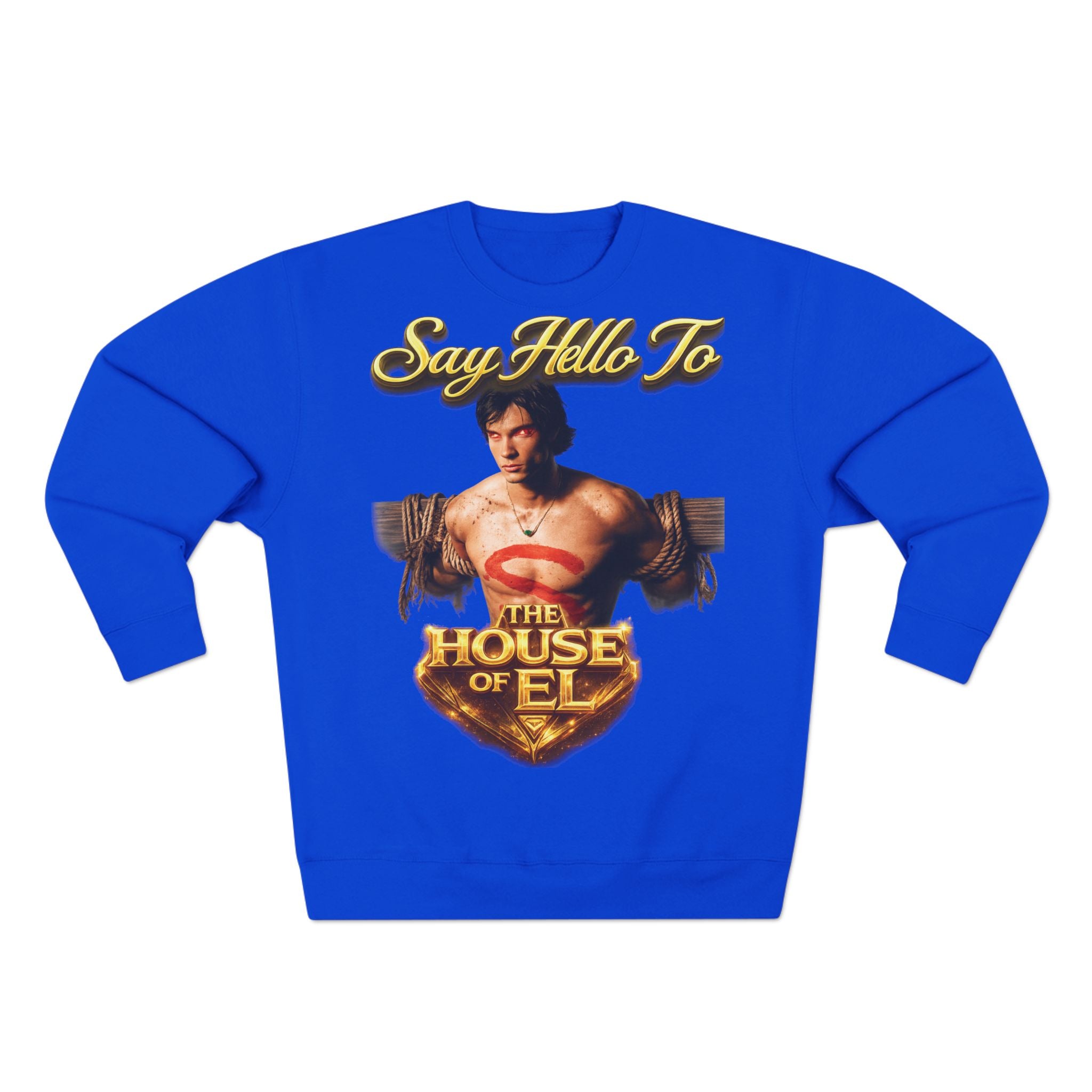 Say Hello To The House of El Sweatshirt – Retro Superman Inspired Crewneck Printify
