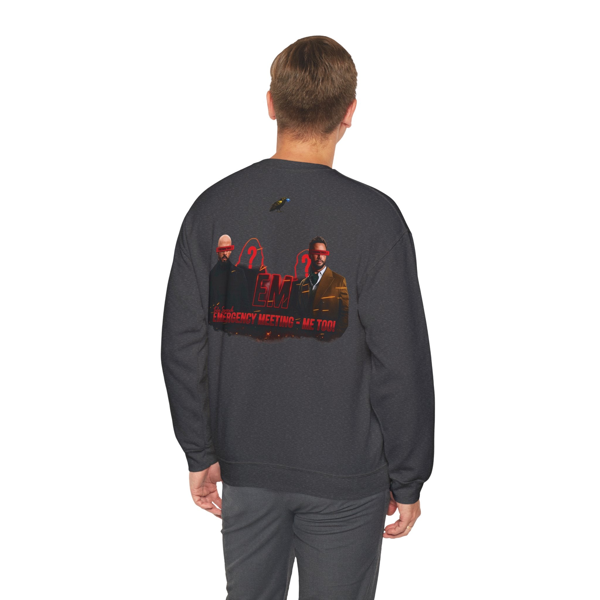 Crewneck Sweatshirt — 'Say Hello To Brotherhood' Graphic Pullover Printify