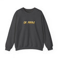 Crewneck Sweatshirt — 'Ok Mahn!' Gold Script Minimalist Streetwear Printify