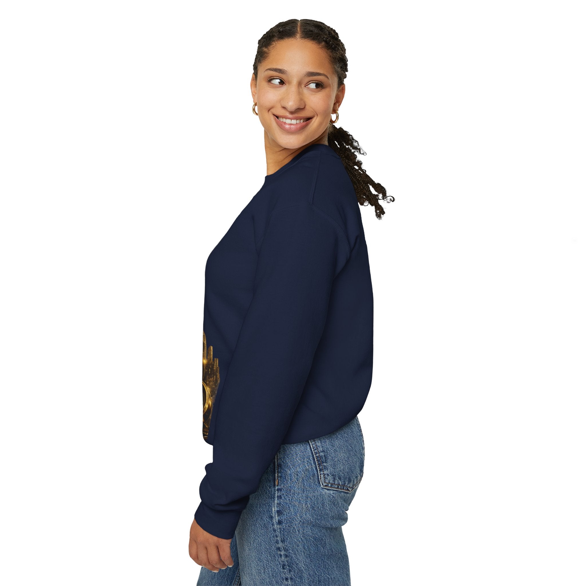 Crewneck Sweatshirt — "Fortune Favors the Prepared Mind" Motivational Design Printify