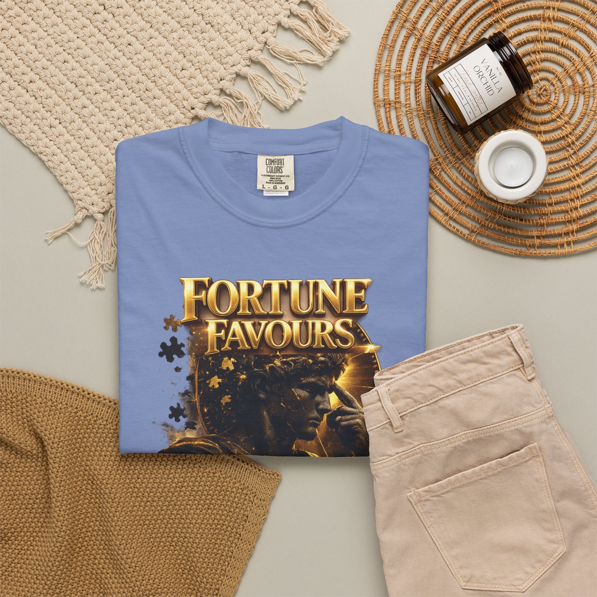 Fortune Favours Prepared Mind T-Shirt — Medieval Knight Graphic Tee Printify