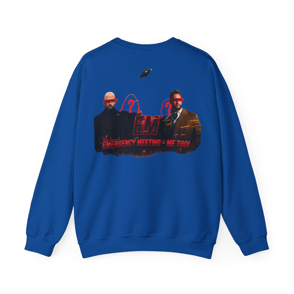 Crewneck Sweatshirt — 'Say Hello To Brotherhood' Graphic Pullover Printify
