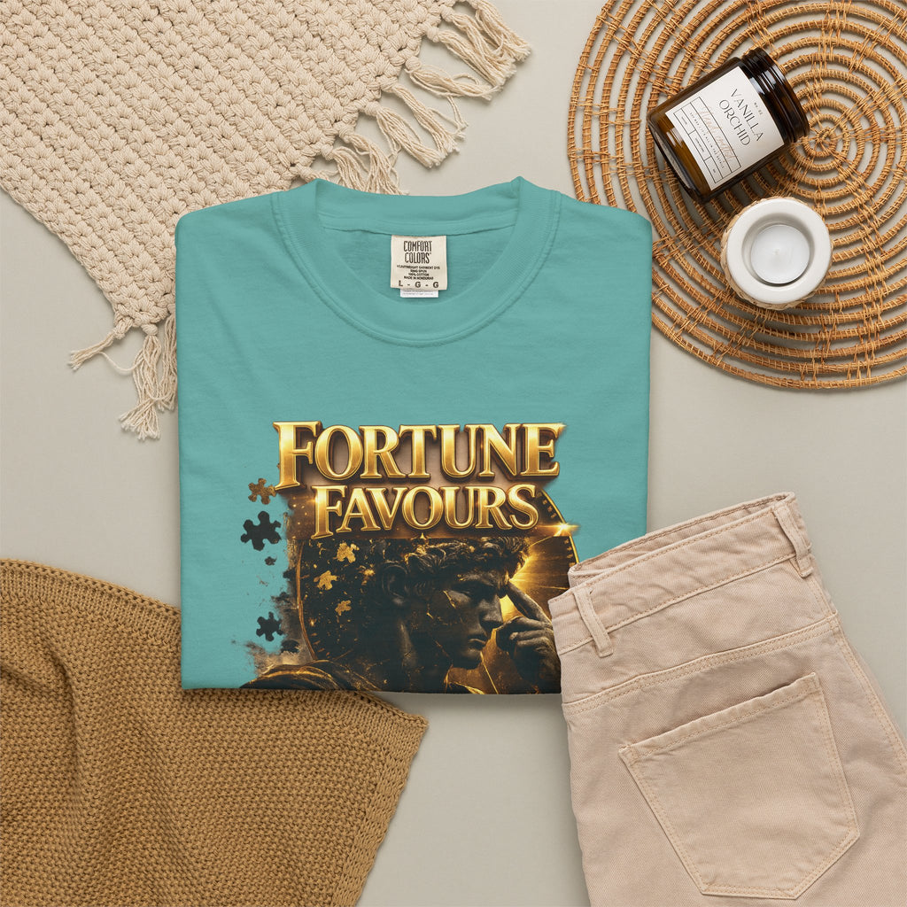 Fortune Favours Prepared Mind T-Shirt — Medieval Knight Graphic Tee Printify