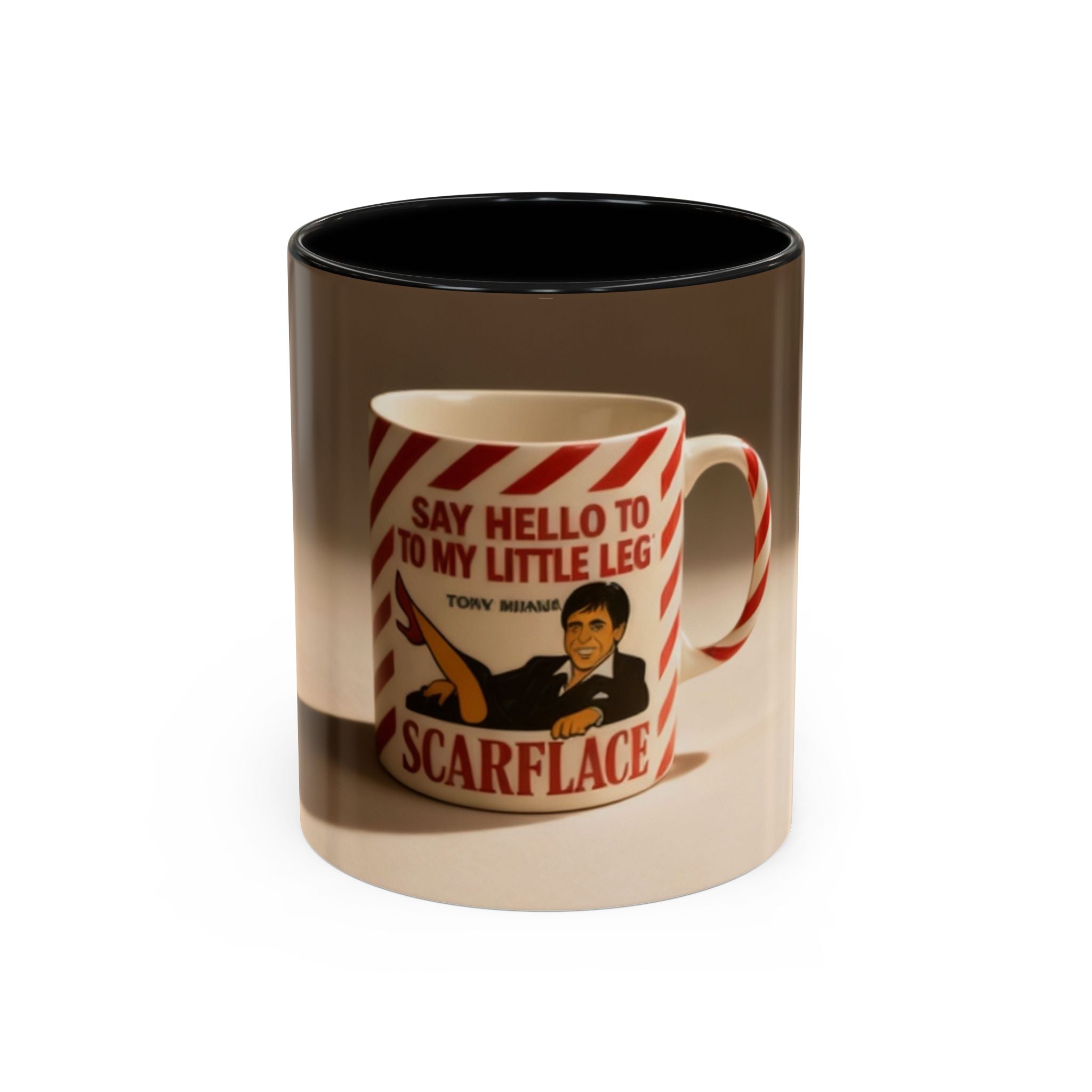 Scarface Coffee Mug – "Say Hello to My Little Leg" Accent Mug (11/15oz) Printify