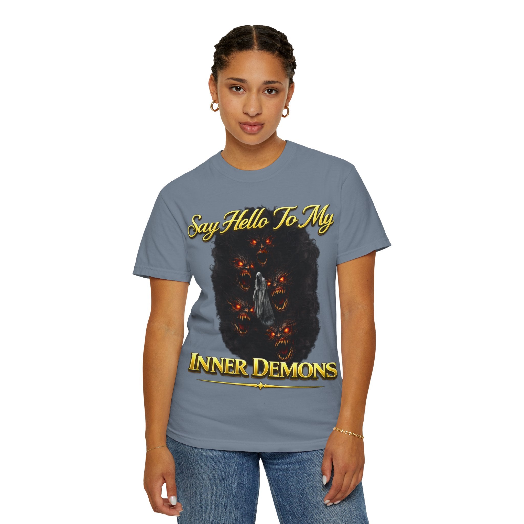 Inner Demons T-Shirt — "Say Hello To My Inner Demons" Graphic Tee Printify