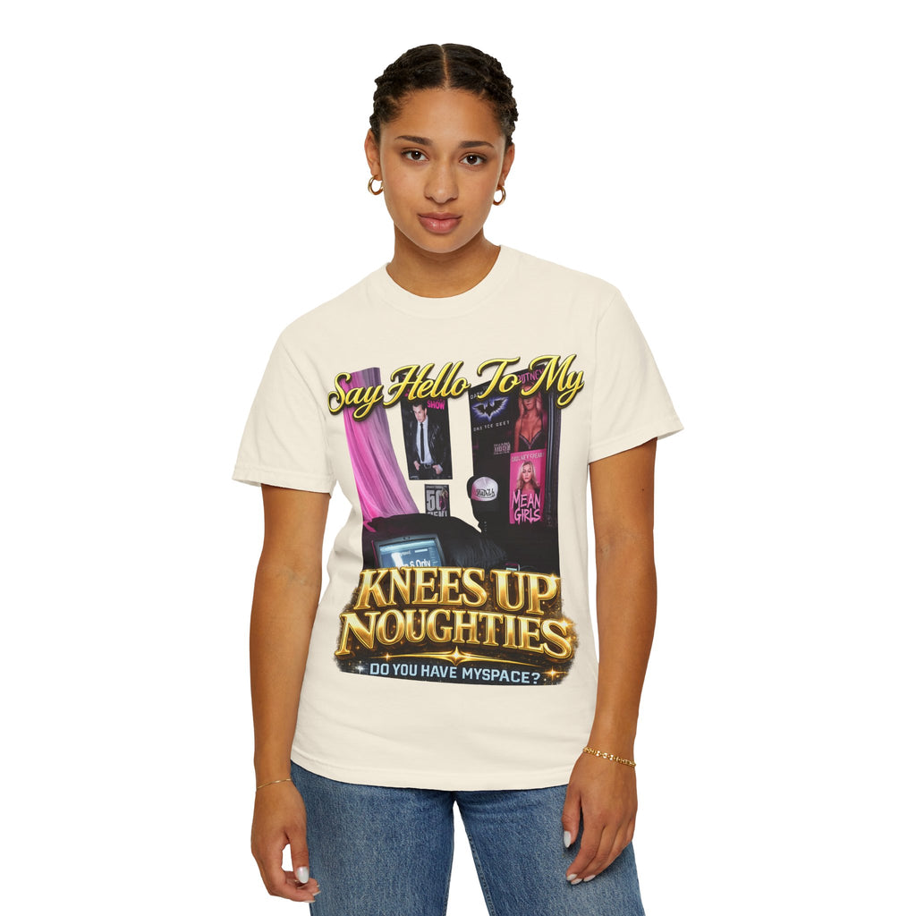 Knees Up Noughties Graphic T-Shirt — Retro MySpace Pop Culture Tee Printify