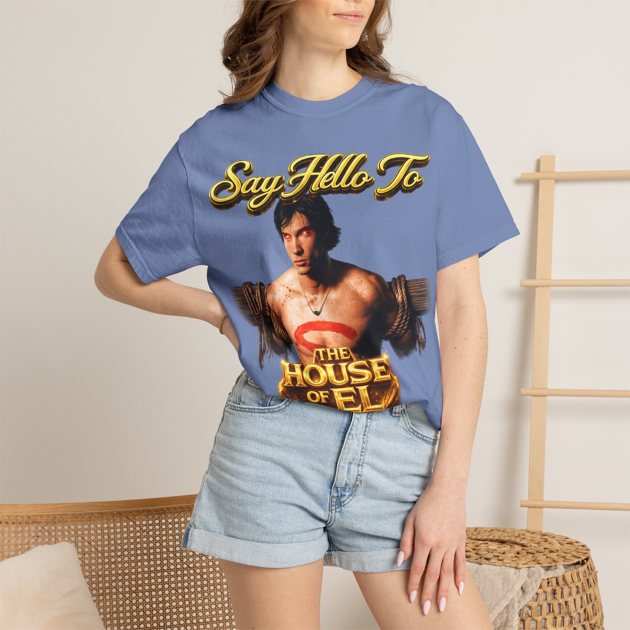 T-Shirt — Say Hello To The House of El Graphic Tee Printify