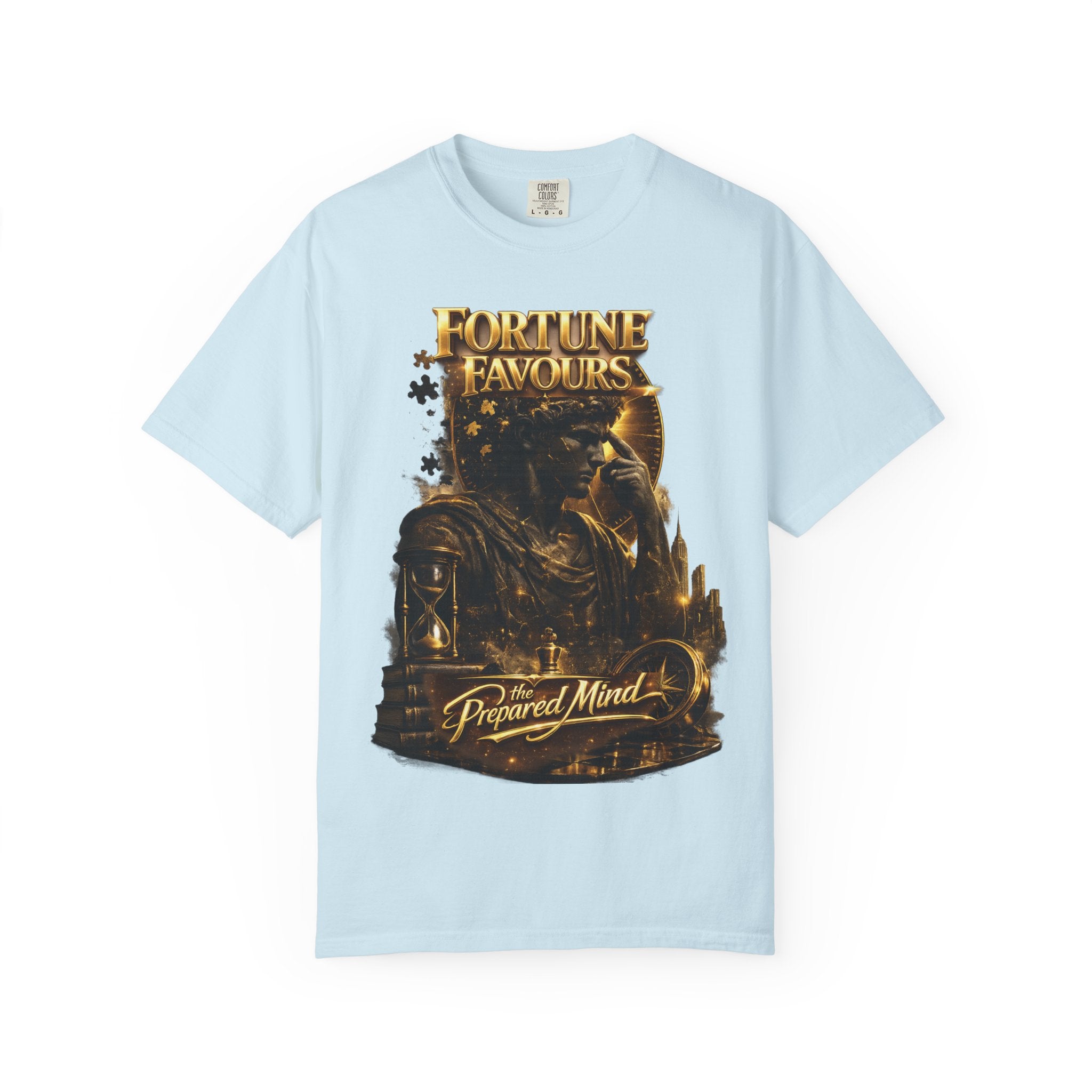 Fortune Favours Prepared Mind T-Shirt — Medieval Knight Graphic Tee Printify